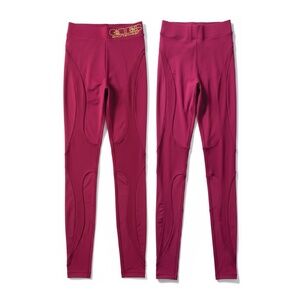 GOLDDESS SPORTSWEAR - LEGGINGS - MATT/SHINY - DARK RED - NEW NO TAG